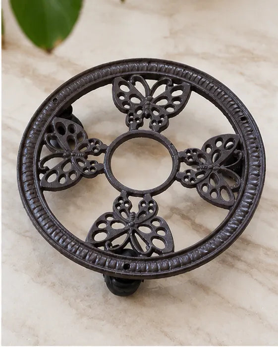 Regal Cast Iron Plant Caddy 