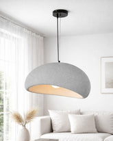 Modern Organic Asymmetrical Dome Pendant Light (Grey) 