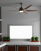 Modern 6-Blade Ceiling Fan with LED Light 