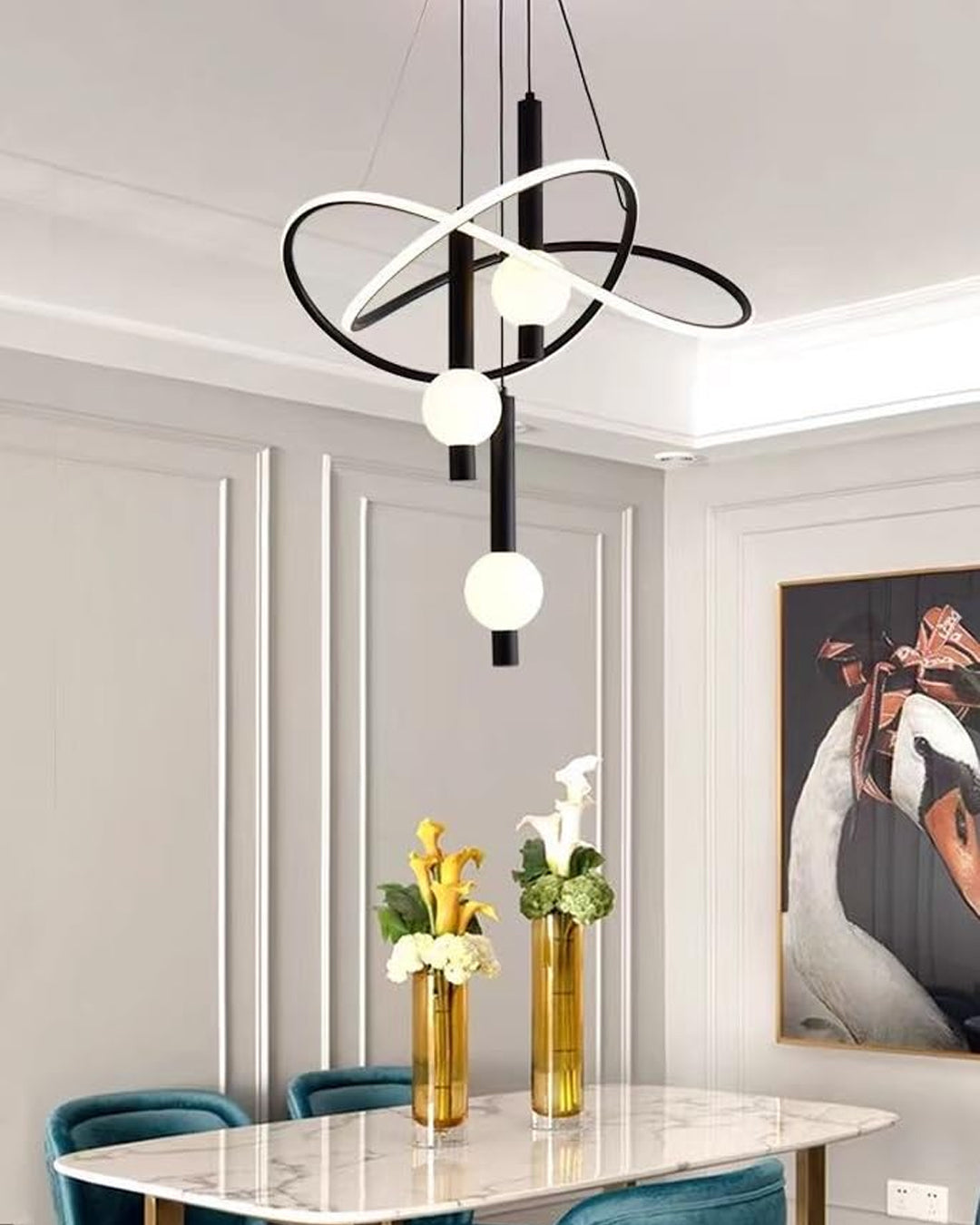 Orbit  LED Globe Infinity Chandelier 