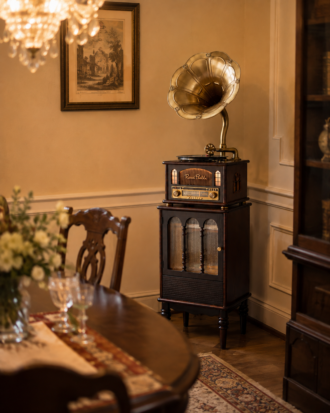 Vintage Gramophone Music Cabinet 
