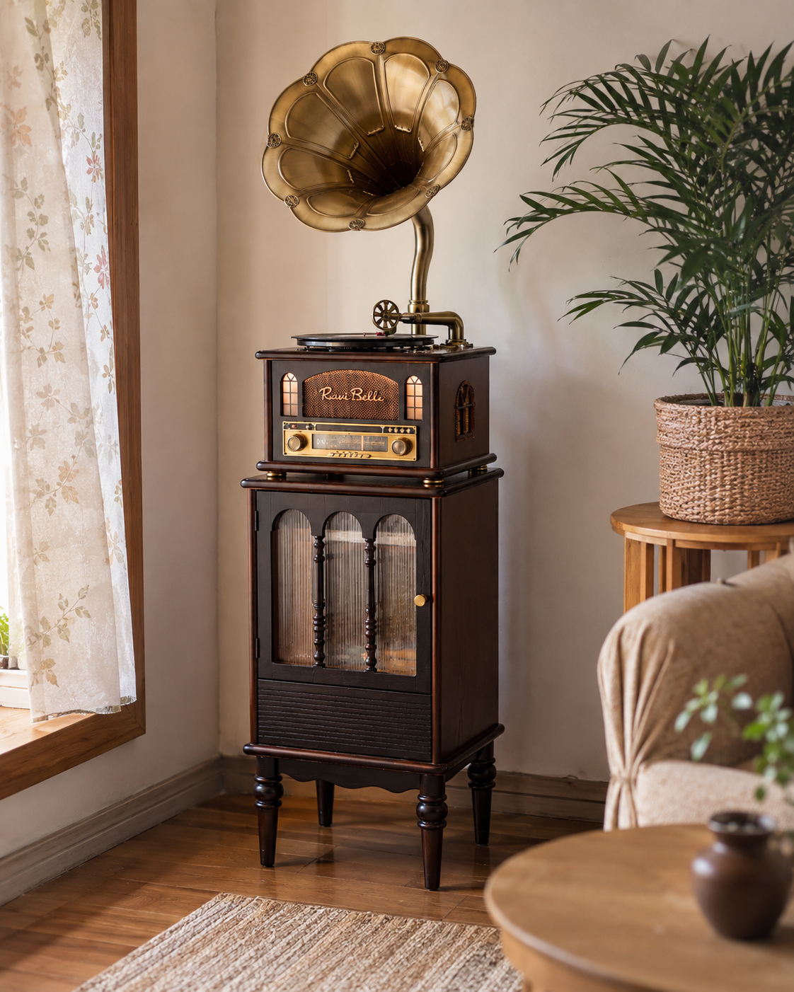 Vintage Gramophone Music Cabinet 