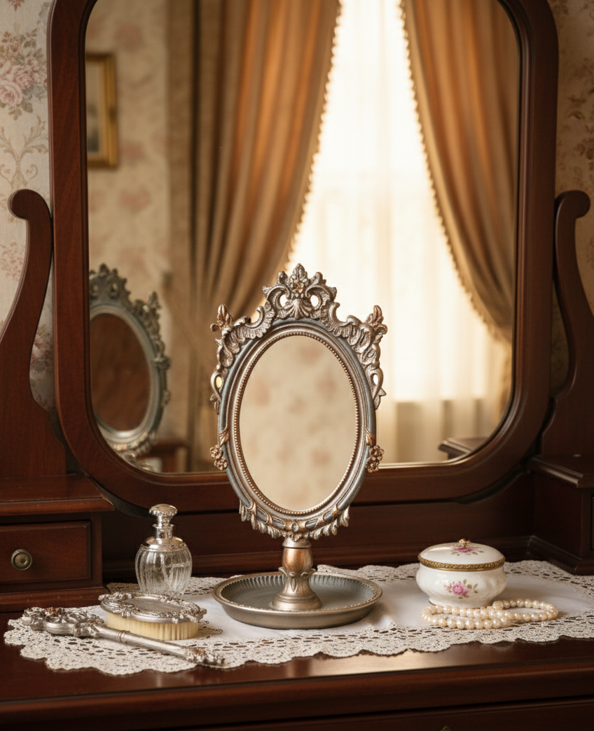 Vintage Oval Vanity Mirror 
