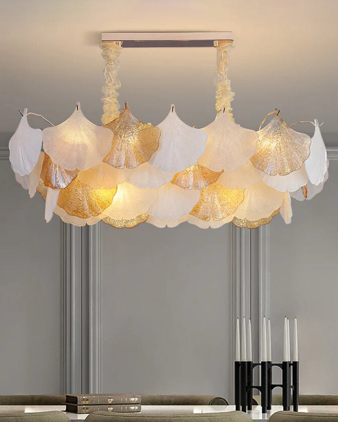 Ginkgo Leaf Rectangular Chandelier