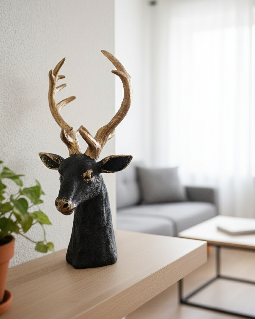 Midnight Majesty Deer Decorative Figurine 
