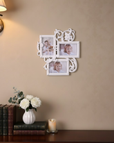 Vintage White Floral Collage Photo Frame 
