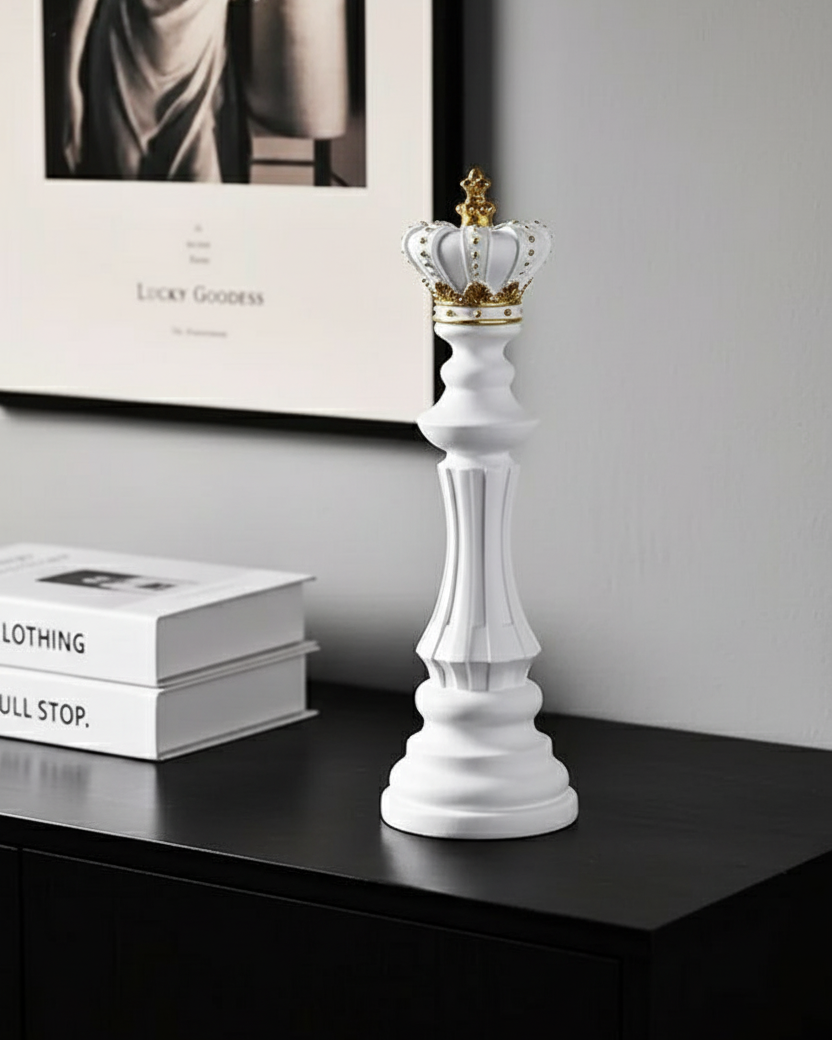 King Oversized Decorative Chess Piece - White