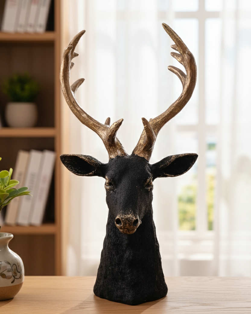 Midnight Majesty Deer Decorative Figurine 