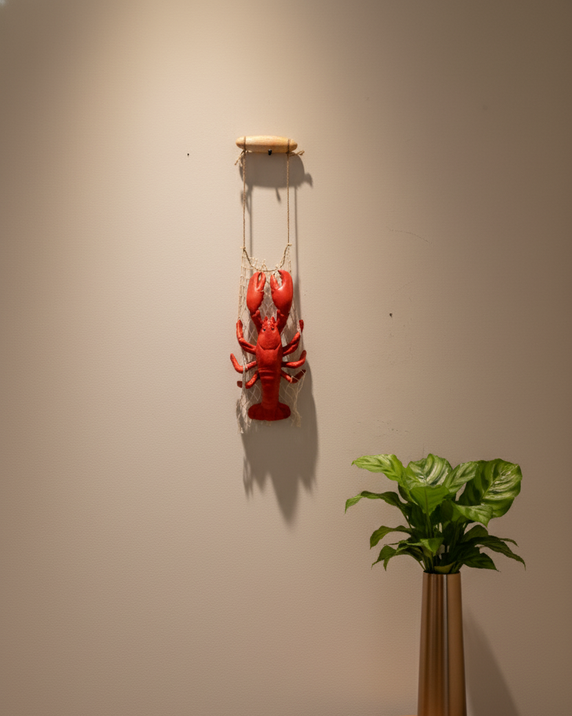 Lobster With Net Wall Decoration - Large