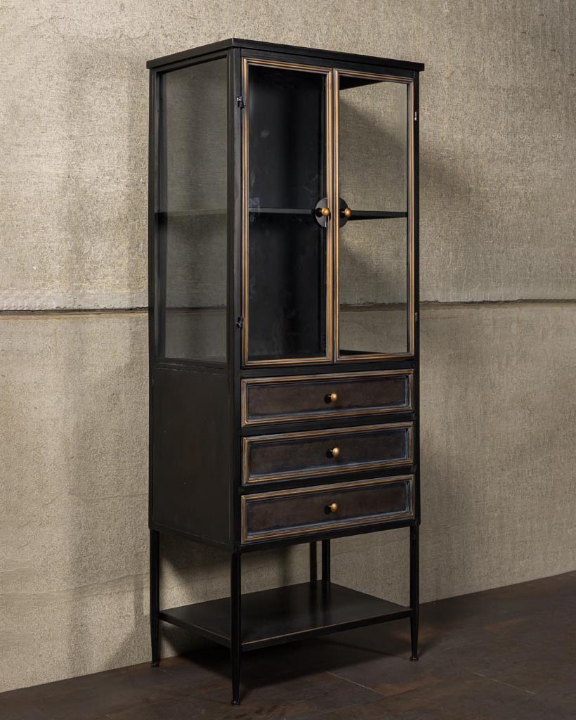 Roane Display Cabinet with Three Drawers 