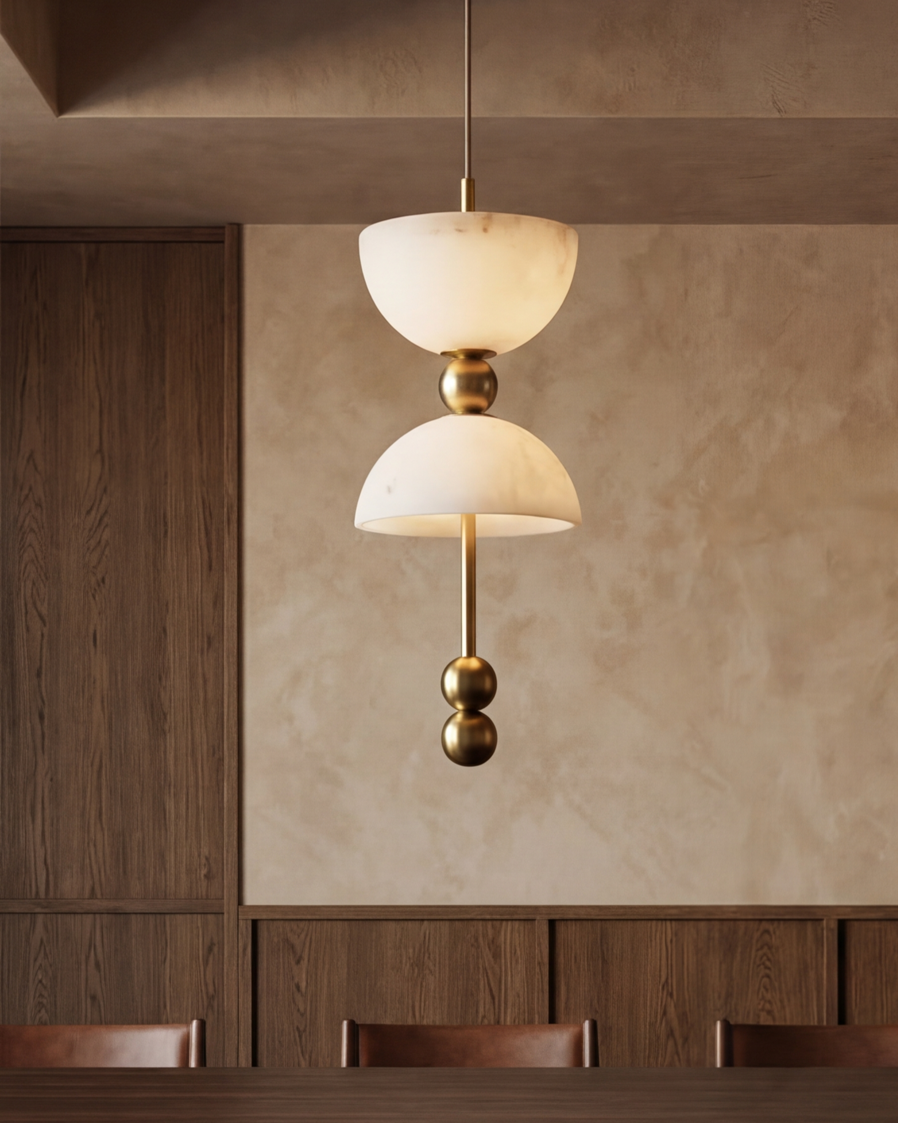 Dual Dome Harmony Pendant Light - Gold 