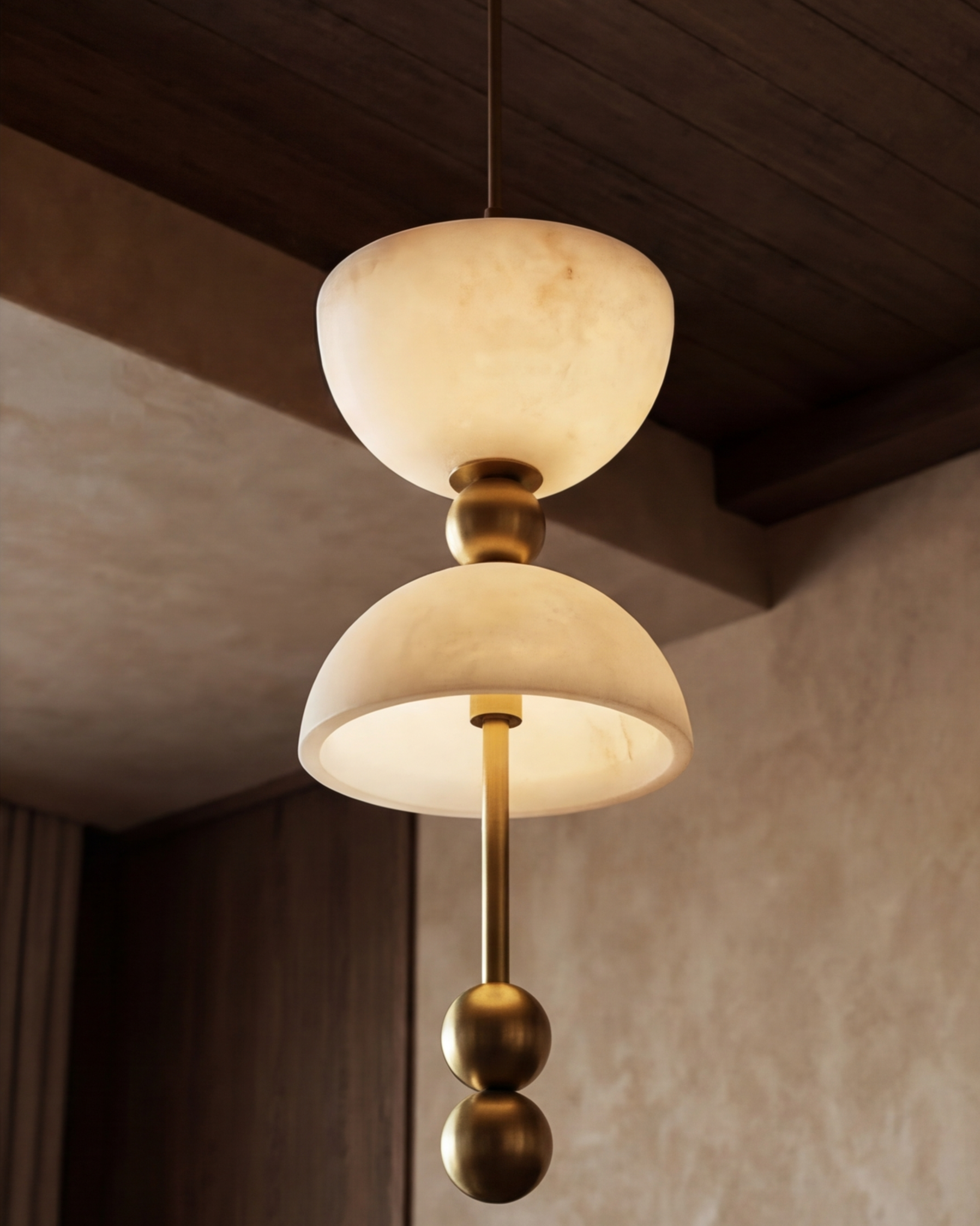 Dual Dome Harmony Pendant Light - Gold 