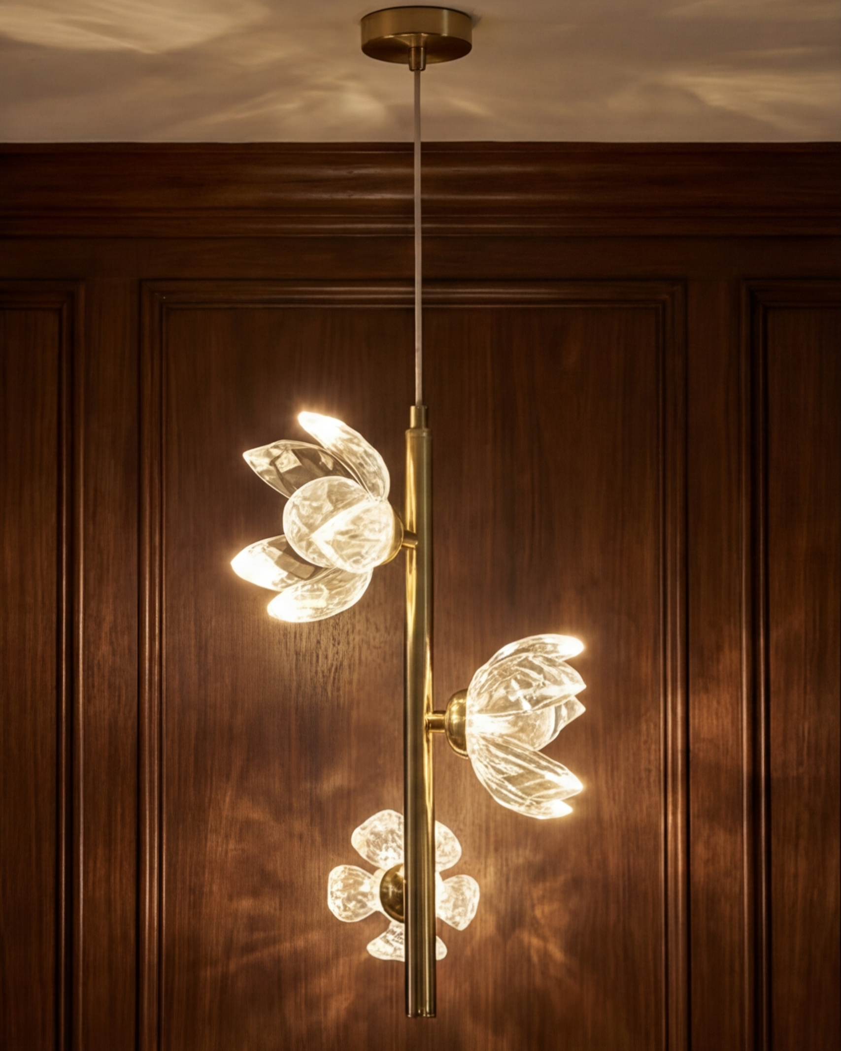 Crystal Bloom Bar Pendant Light 