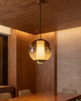Glow Orb LED Pendant Light - Amber 