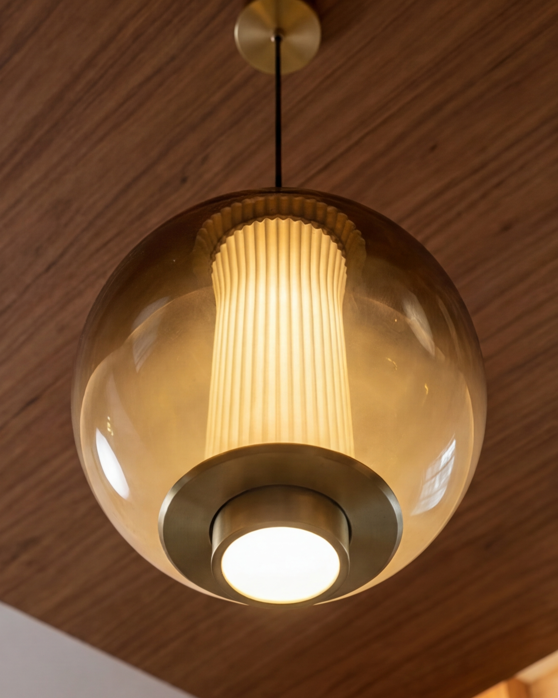 Glow Orb LED Pendant Light - Amber 
