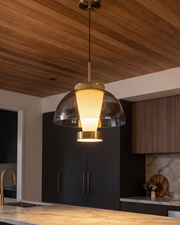 Glass Dome Glow Pendant Light - Smoke