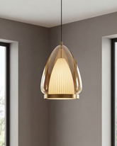 Modern Prism Drop Pendant Light - Amber 