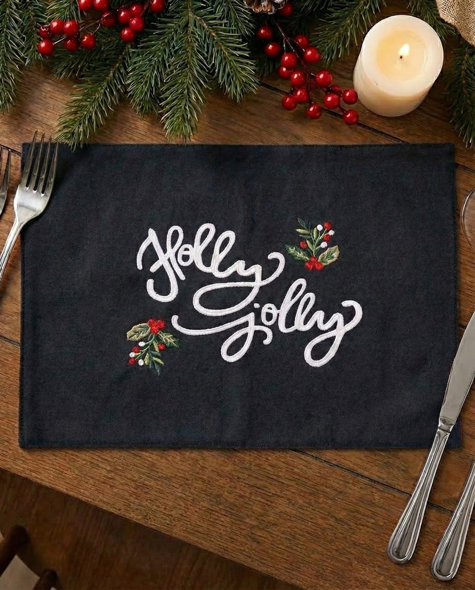 Holly Jolly Festive Placemat 