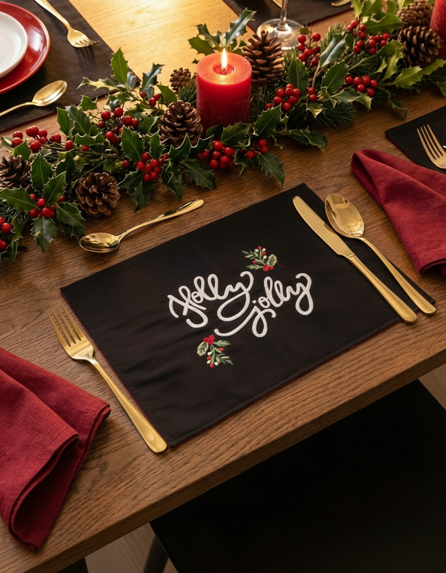 Holly Jolly Festive Placemat 
