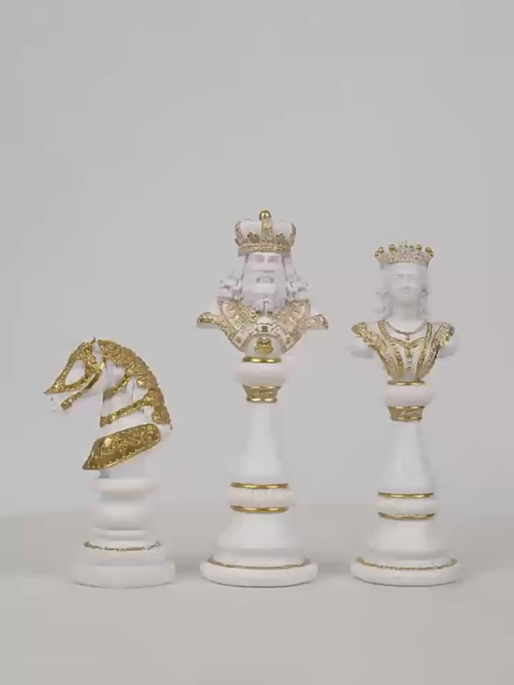 Load video: Queen Oversized Decorative Chess Piece - White