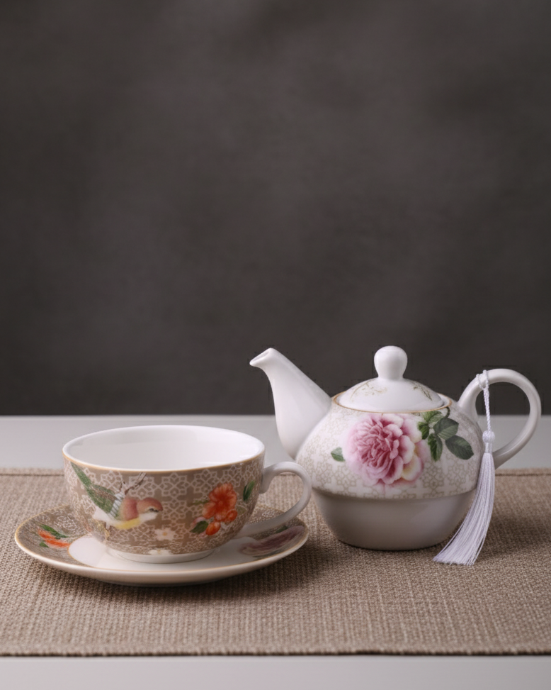 Spring Harmony Tea for Two Set - Brown 