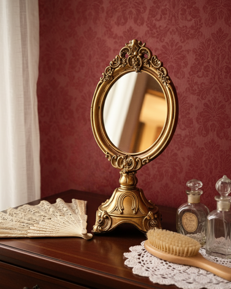 Victorian Elegance Table Top Mirror 