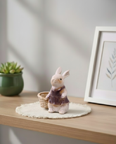 Adorable Bunny Figurine with Holder 
