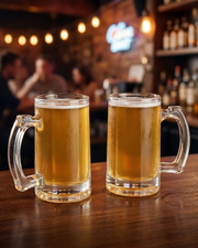 Hops & Cheers Beer Mug Clear - Set of 2