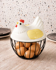 Rooster Egg Basket - Yellow Wings