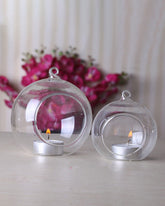 Terrarium Globe Tea-light Candle Holder - Set of 2 
