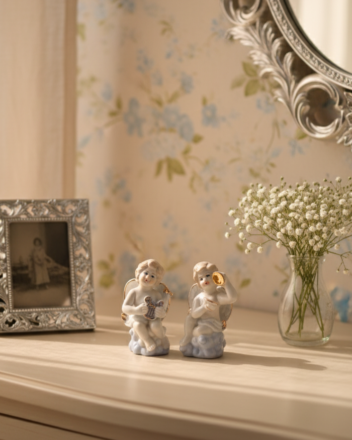 Celestial Melody Angle Cherub - Set Of 2 