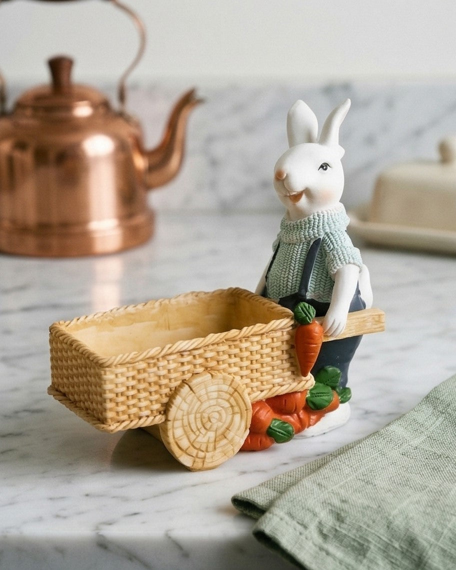 Bunny’s Garden Salt & Pepper Shaker Set - Blue