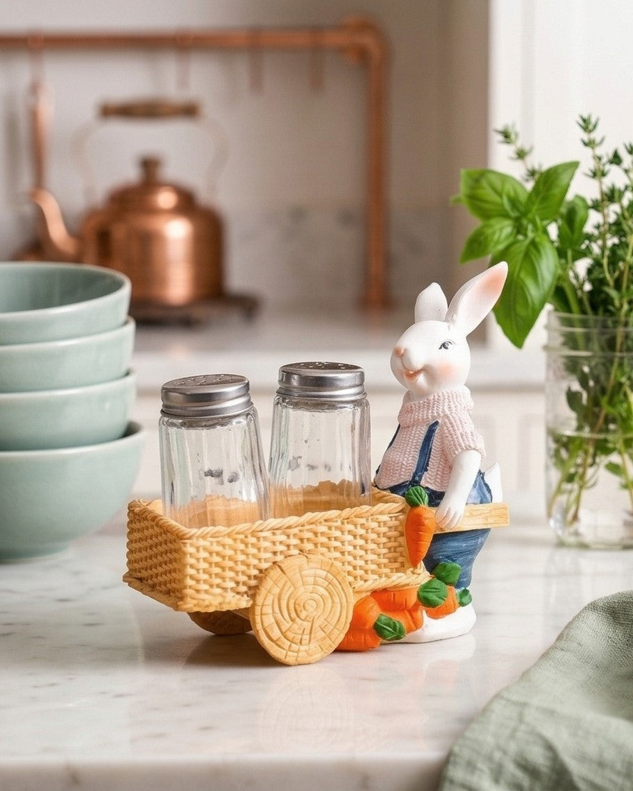 Bunny’s Garden Salt & Pepper Shaker Set - Pink 