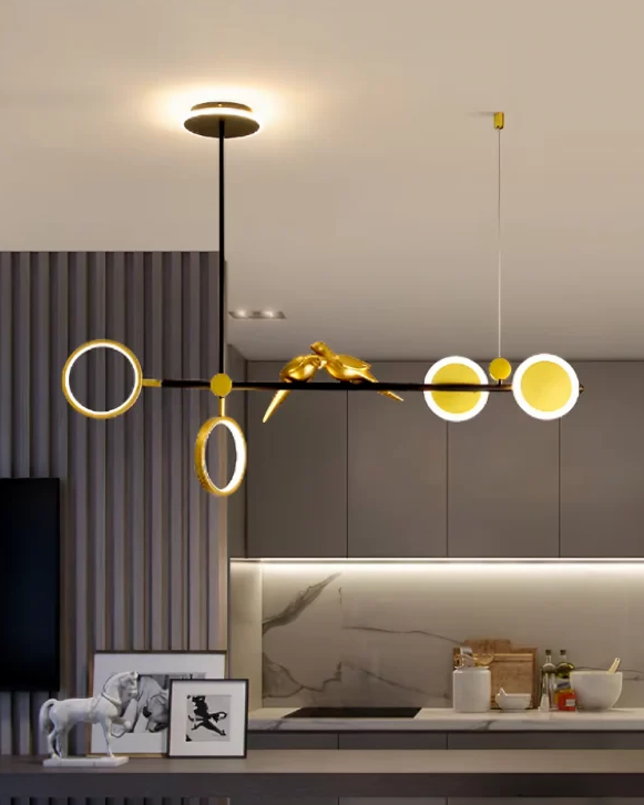 Auri-Nest Linear Chandelier 
