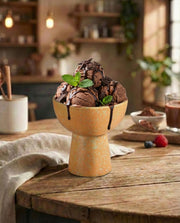 Golden Drift Matte Dessert Bowl