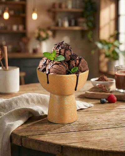Golden Drift Matte Dessert Bowl