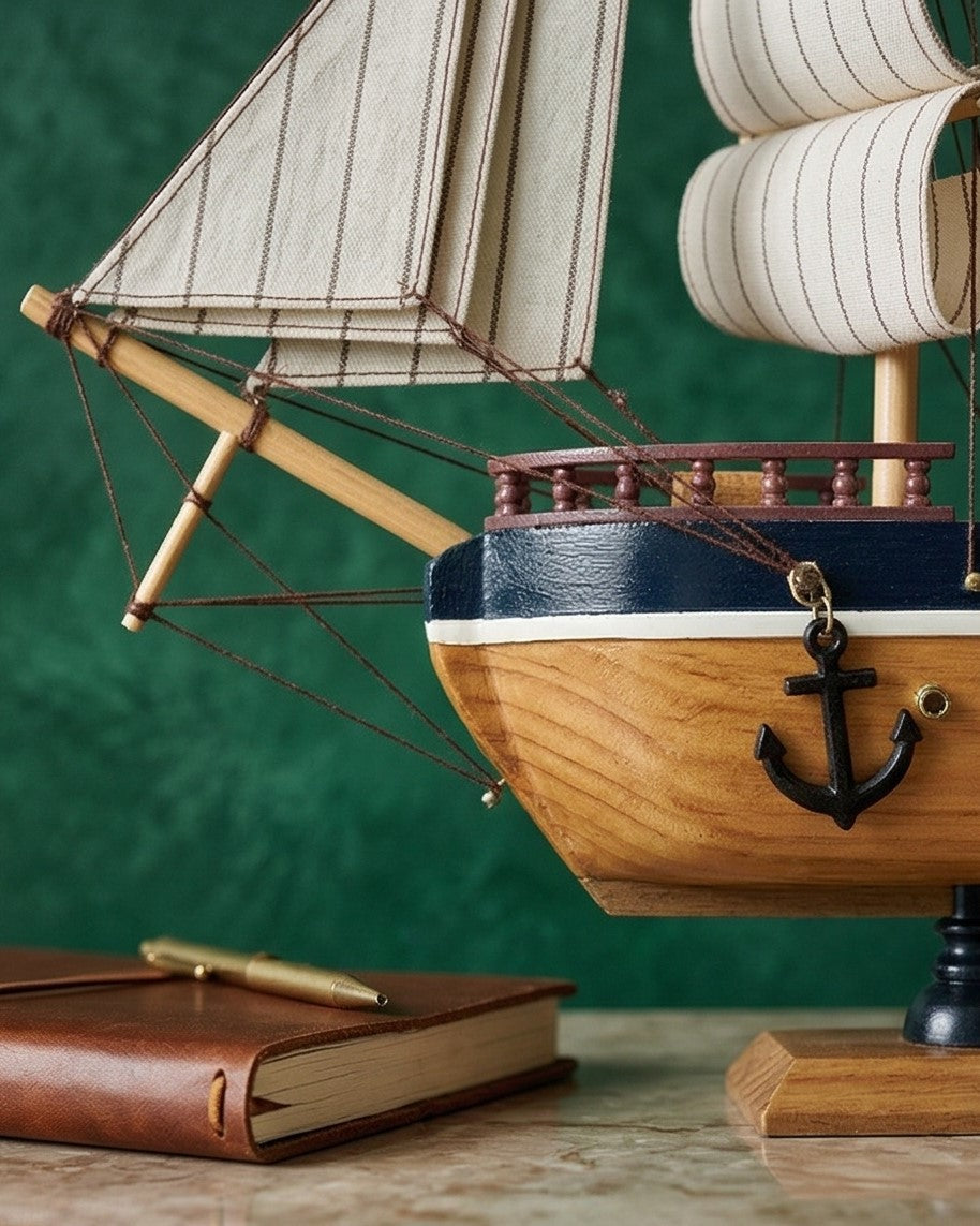 "The Gold Mariner" Wooden Decorative Ship 