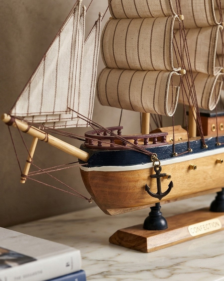 "The Gold Mariner" Wooden Decorative Ship 