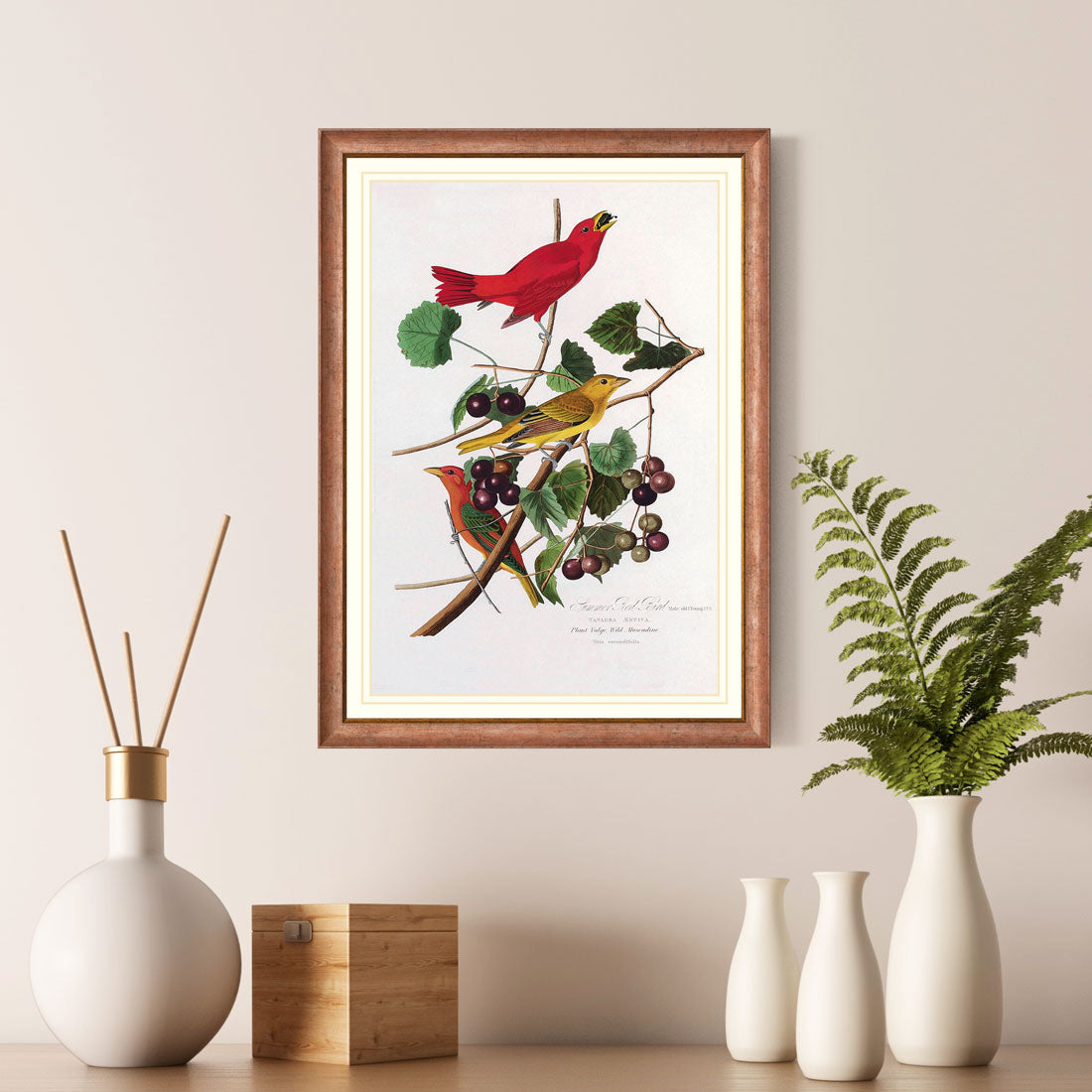 Summer Red Bird Print 