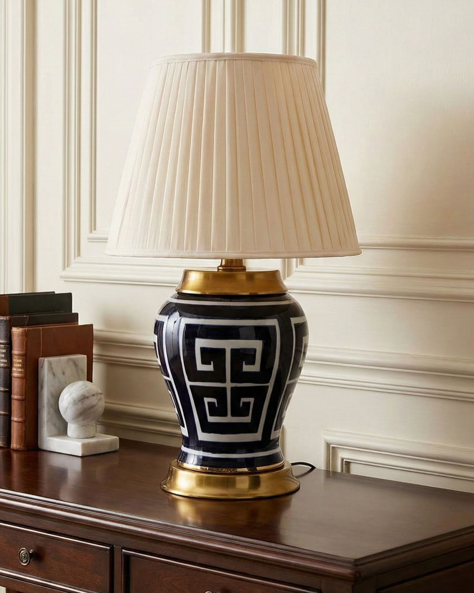 Athena Grecian Pattern Table Lamp 