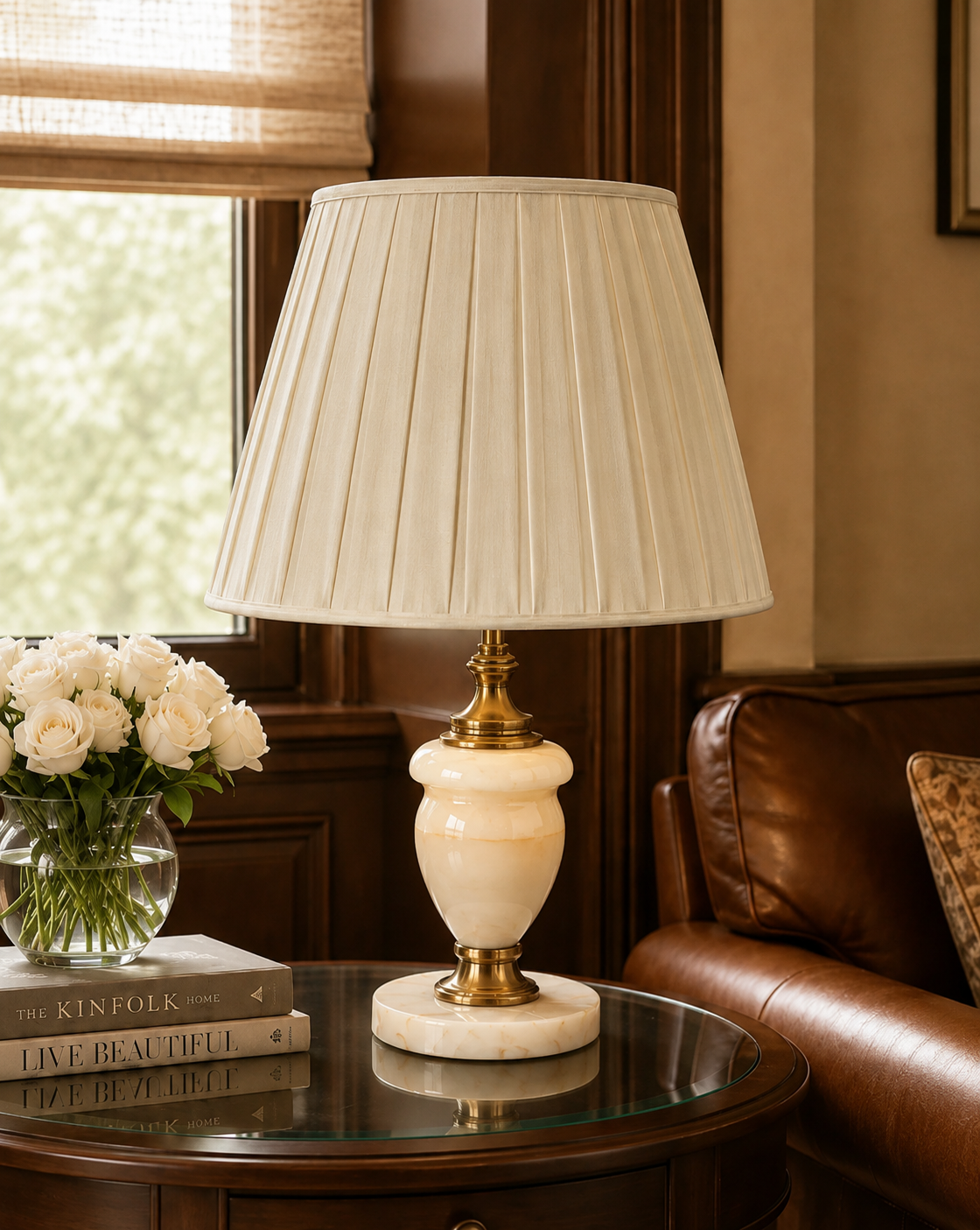 Ivory Alabaster Heritage Table Lamp