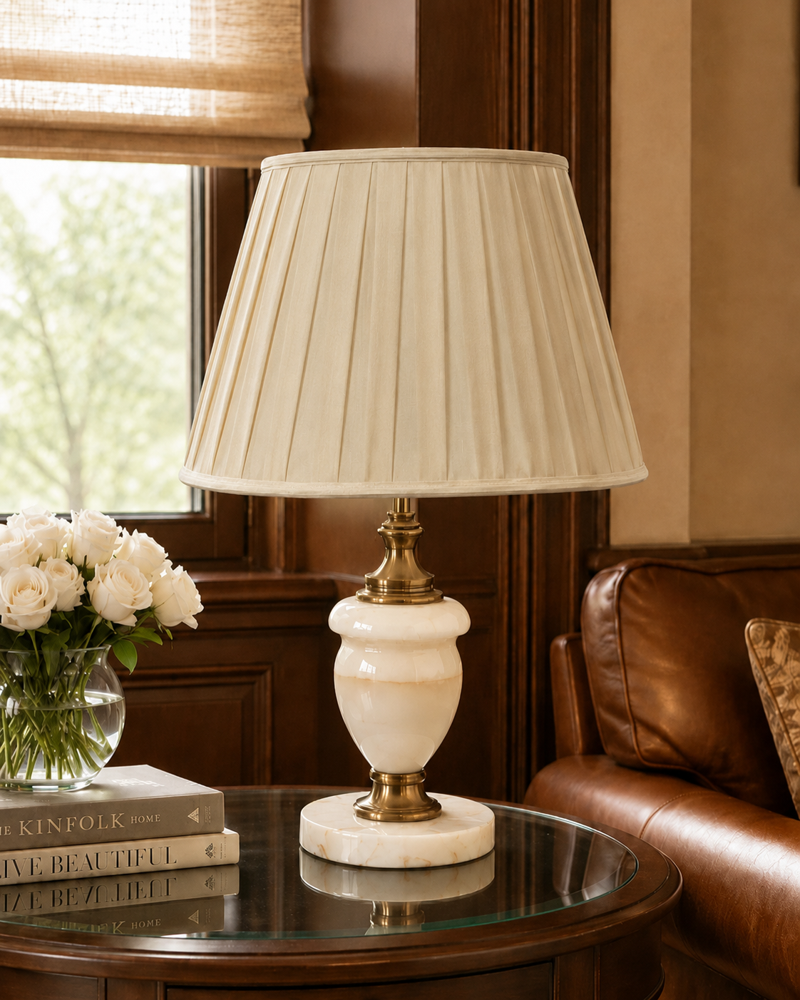 Ivory Alabaster Heritage Table Lamp