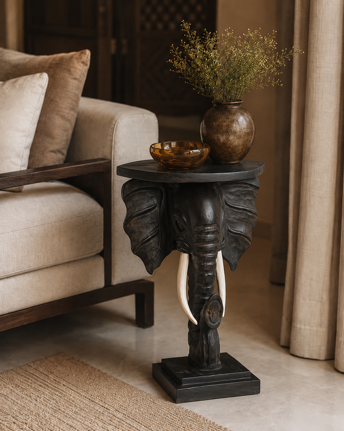 Royal Elephant Console Table 