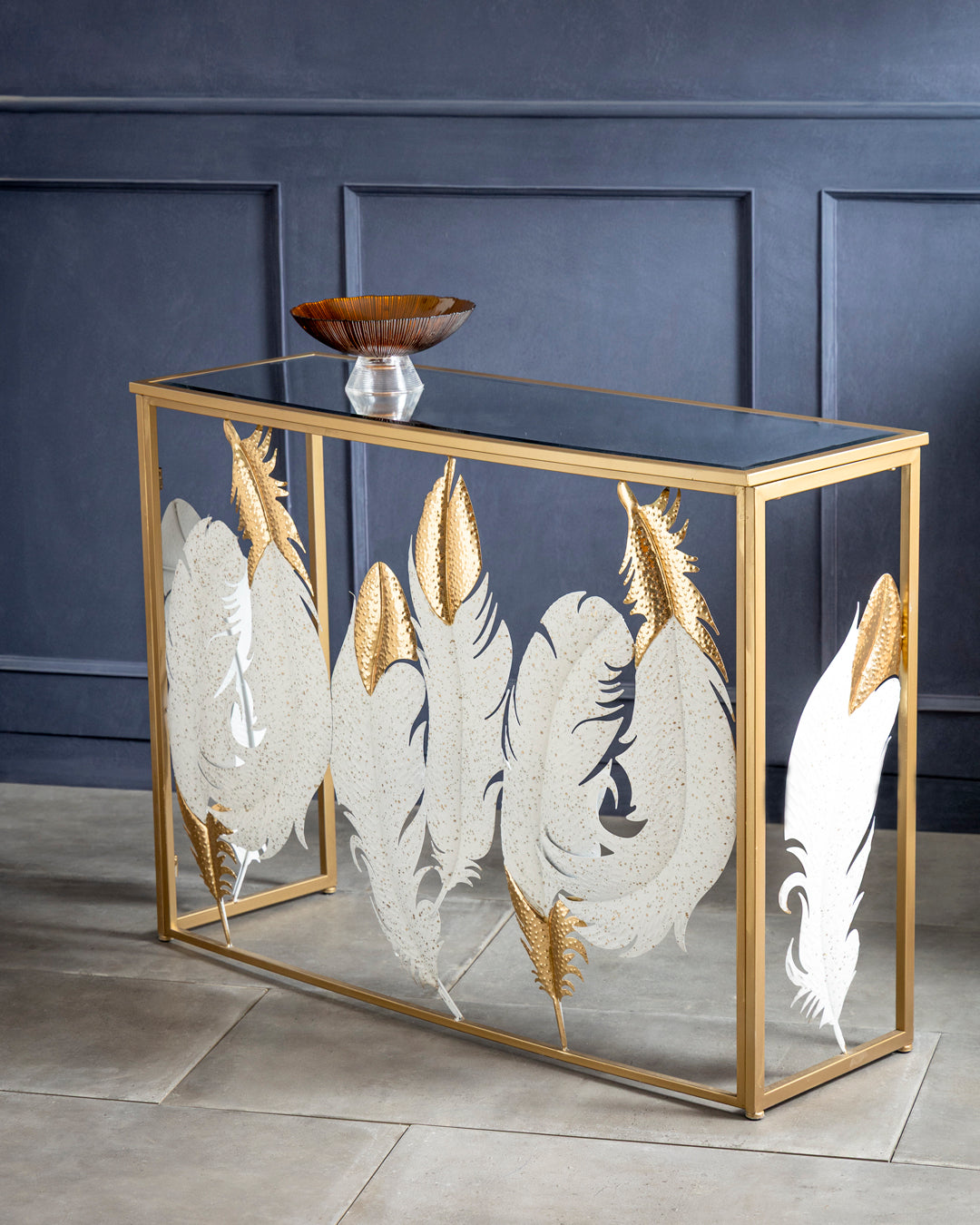 Ivory Plume Luxe Console Table 