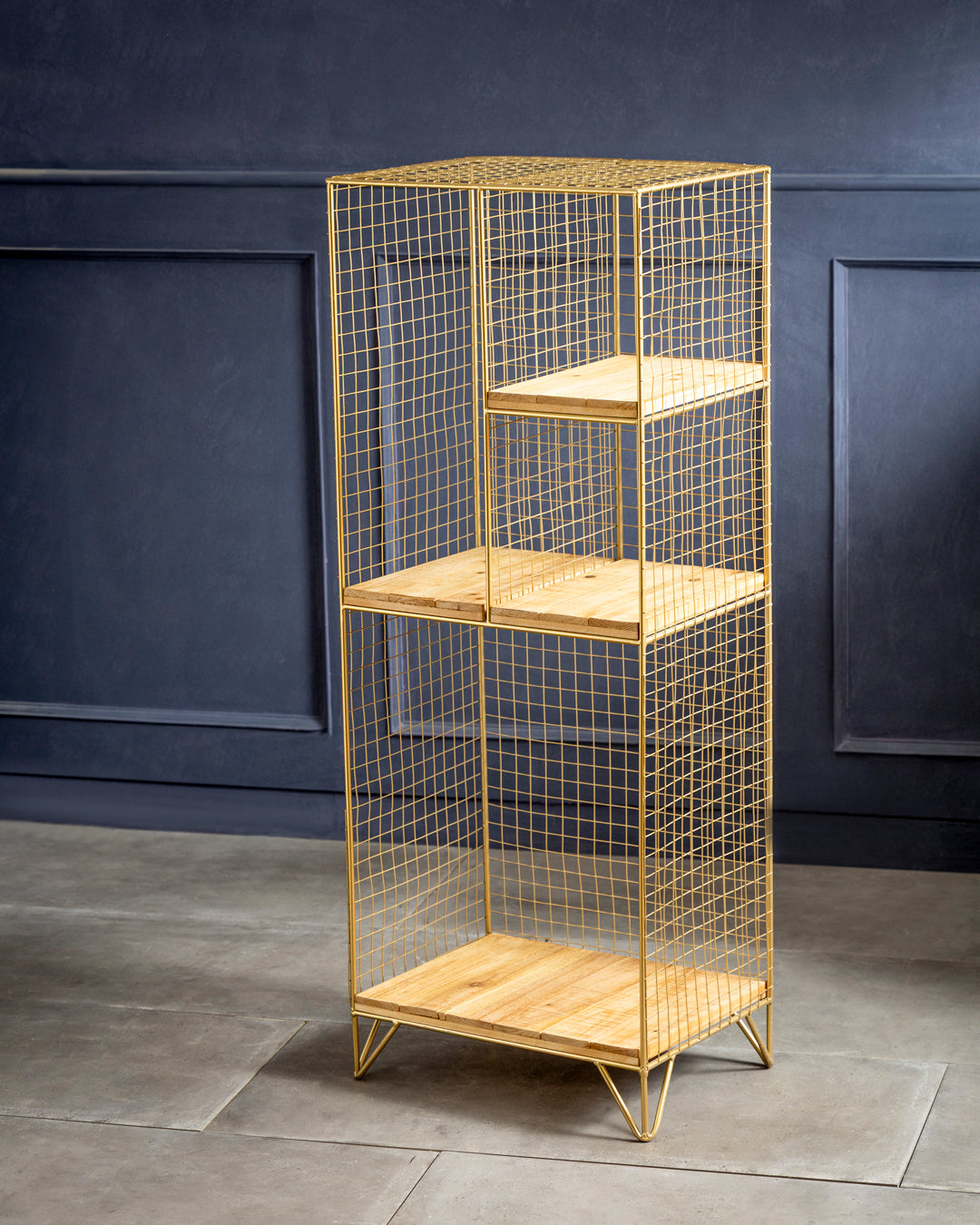 Golden Grid Luxe Display Rack 