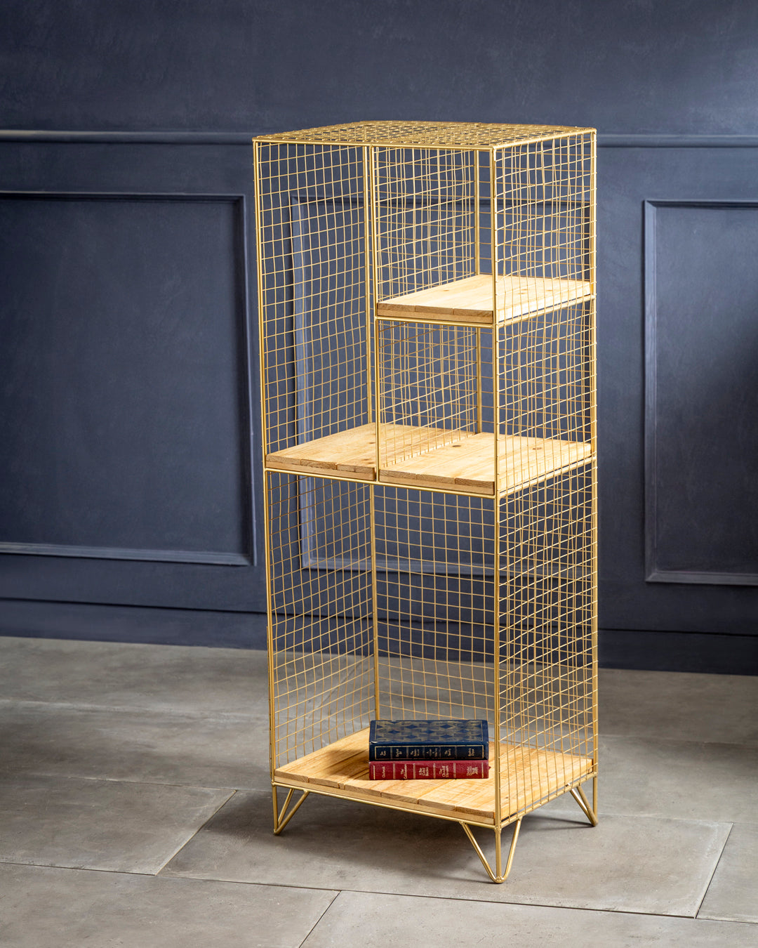 Golden Grid Luxe Display Rack 
