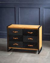 Industrial Luxe 6 Drawer Cabinet 