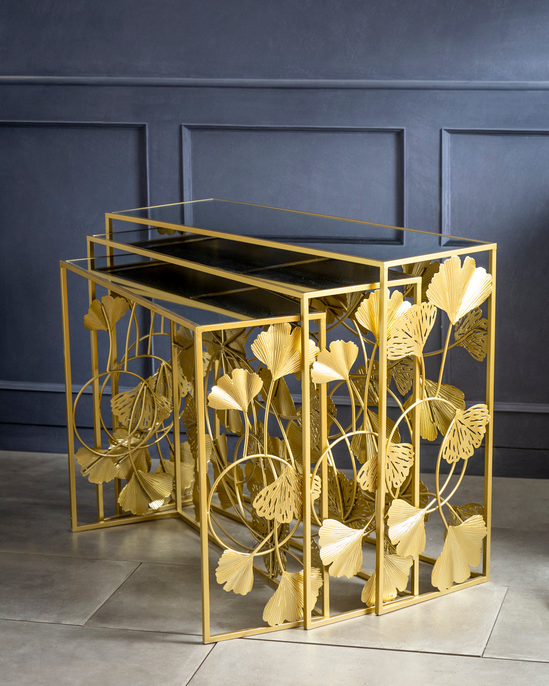 Gilded Petal Console Table - Medium 