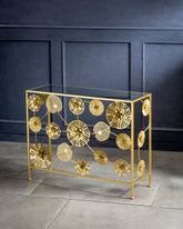 Golden Bloom Console Table - Medium 