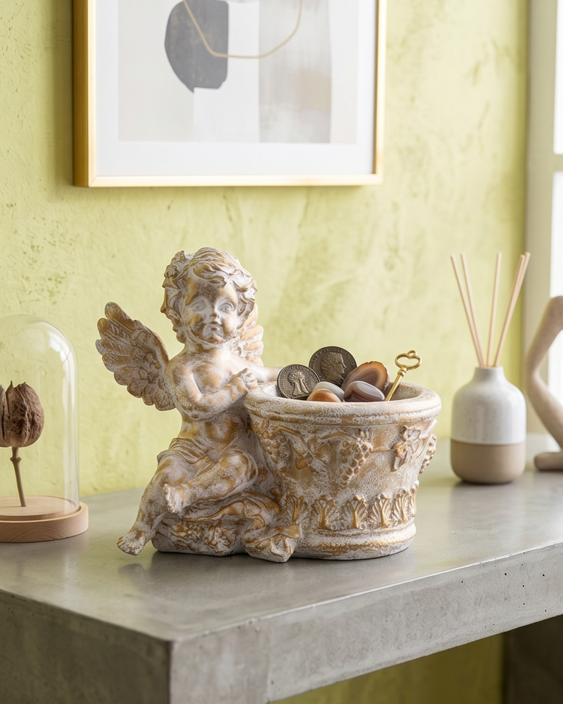 Adorable Angel Cherub Planter 
